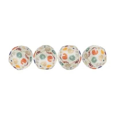 Trixie kattenspeelgoed ballen luipaardprint pluche 4 cm – 4 x 4 stuks