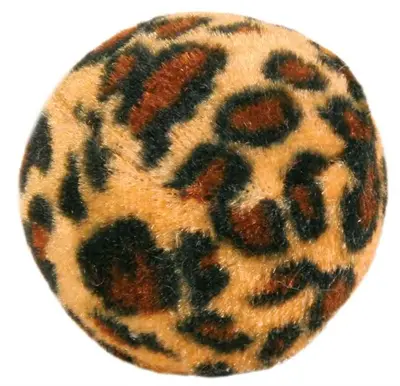 Trixie kattenspeelgoed ballen luipaardprint pluche 4 cm – 4 x 4 stuks - Afbeelding 3