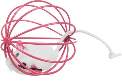 Trixie kattenspeelgoed muis in traliebal pluche 6 cm assorti – 24 stuks - Afbeelding 2