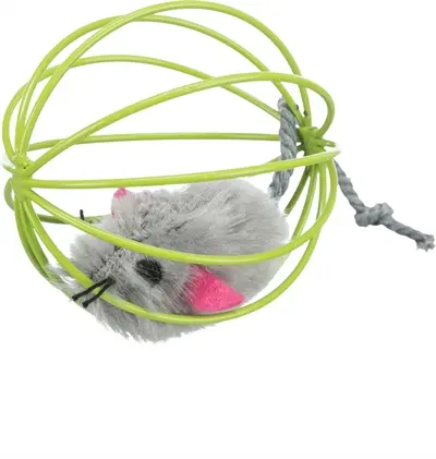 Trixie kattenspeelgoed muis in traliebal pluche 6 cm assorti – 24 stuks - Afbeelding 3