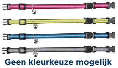 Trixie kattenhalsband reflecterend met 2 sluitingen assorti – 4 stuks