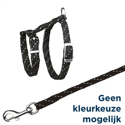 Trixie kittentuig reflecterend met metalen gespen 27-45 x 1 cm