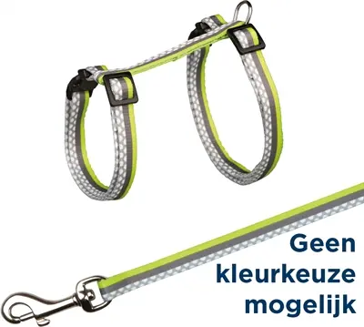 Trixie kattentuig met riem Freshline Spot 27-45 x 1 cm assorti – 4 stuks