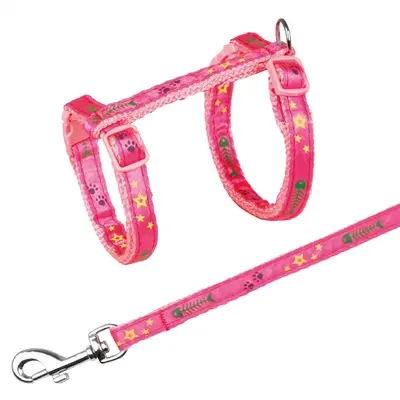 Trixie kattentuig met riem visgraatmotief 23-39 x 1 cm – 4 stuks - Afbeelding 4