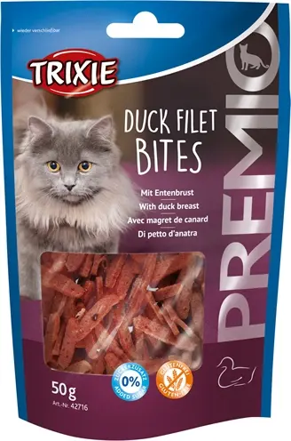 Trixie Premio Duck Filet Bites kattensnack 6 x 50 g – 79% eend