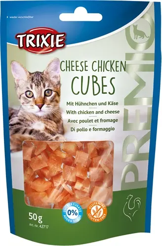 Trixie Premio Cheese Chicken Cubes kattensnack 50 g – kip en kaas - Afbeelding 4