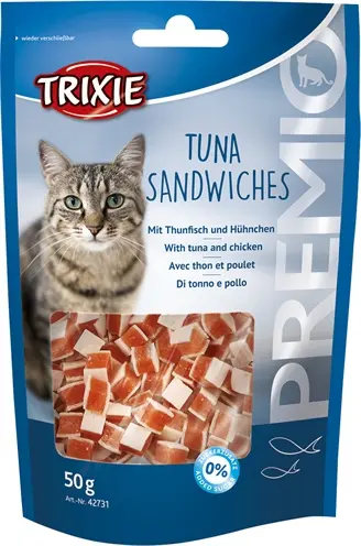 Trixie Premio Tuna Sandwiches kattensnack tonijn en kip 50 g