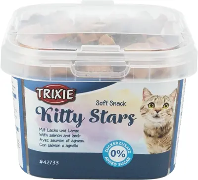 Trixie Soft Snack Kitty Stars kattensnack zalm en lam 6 x 140 g - Afbeelding 3