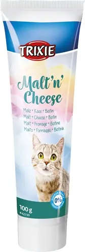 Trixie Malt'n'Cheese anti-haarbal pasta mout en kaas 6 x 100 g
