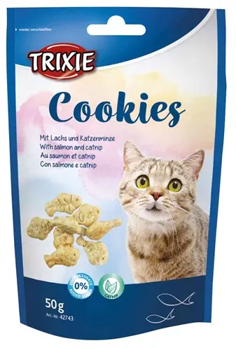 Trixie Cookies kattensnack zalm en catnip 50 g