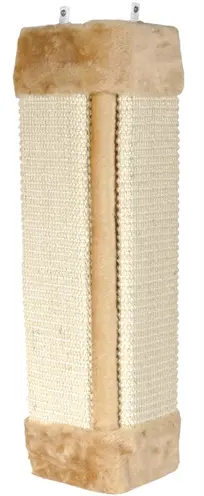 Trixie krabplank hoek sisal/pluche met catnip naturel/beige 49 x 23 cm - Afbeelding 2