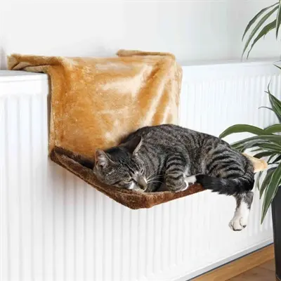 Trixie radiatorhangmat pluche wolwit 45 x 24 x 31 cm – tot 5 kg - Afbeelding 5