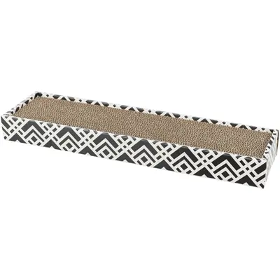 Trixie krabkarton Scratchy met catnip zwart/wit 48 x 13 x 5 cm