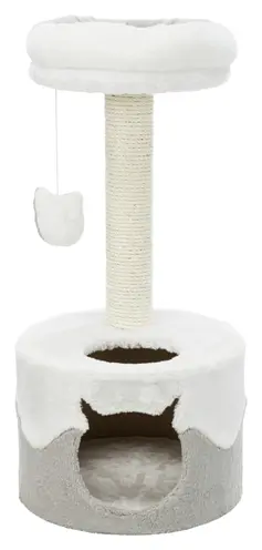 Trixie krabpaal Nuria wit/grijs 35 x 35 x 71 cm – met ligplateau - Afbeelding 3