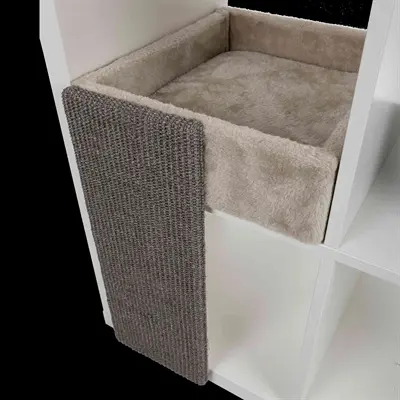 Trixie kattenmand voor kast lichtgrijs 37 x 33 x 48 cm – pluche - Afbeelding 4