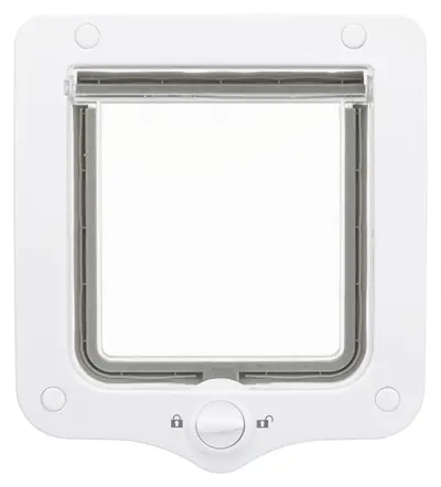Trixie 2-weg huisdierluik wit 20 x 22 cm – geluidsarme klep - Afbeelding 2