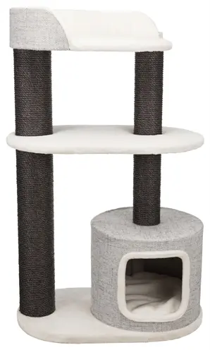 Trixie krabpaal XXL Cara wit/grijs 78 x 48 x 128 cm – grote katten