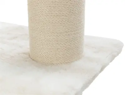 Trixie krabpaal Nelli wit/taupe 58 x 58 x 140 cm – langharig pluche - Afbeelding 5