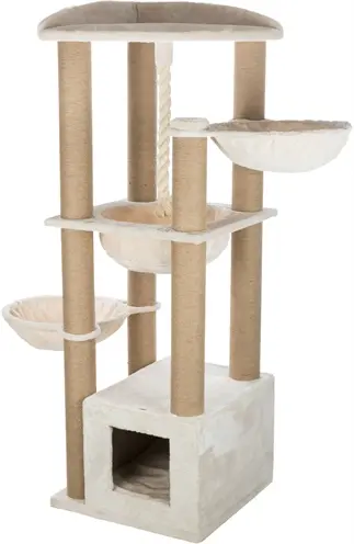 Trixie krabpaal XXL Elia crème 58 x 52 x 172 cm – met hangmatten - Afbeelding 3