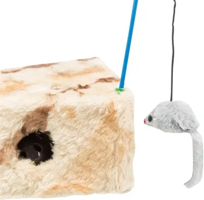 Trixie pluche kattenspeelgoed met muis en 3 ballen 36 x 26 x 8 cm - Afbeelding 3