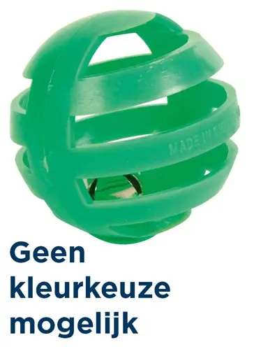 Trixie kattenballen kunststof met belletje 4 cm – set van 4