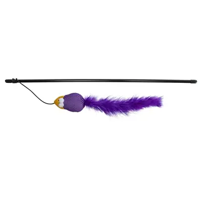 Trixie speelhengel vogel 50 cm – pluche met belletje - Afbeelding 3