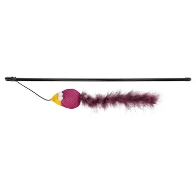 Trixie speelhengel vogel 50 cm – pluche met belletje - Afbeelding 4