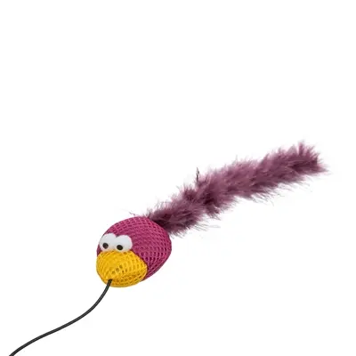 Trixie speelhengel vogel 50 cm – pluche met belletje - Afbeelding 5