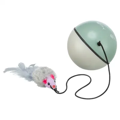 Trixie kattenspeelgoed bal Turbinio 9 x 9 x 9 cm – met motor en muis - Afbeelding 2