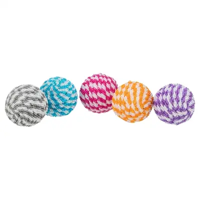Trixie kattenspeelgoed ballen kunststof/nylon 4,5 cm – assorti, 54 stuks - Afbeelding 2