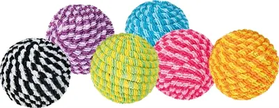 Trixie kattenspeelgoed ballen kunststof/nylon 4,5 cm – assorti, 54 stuks - Afbeelding 9
