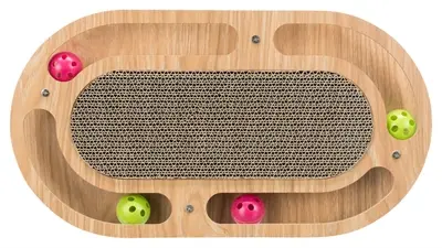 Trixie krabkarton met speelgoed en catnip 46 x 25 x 4 cm – MDF frame - Afbeelding 2