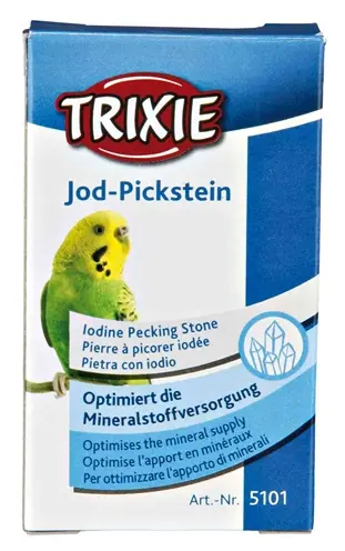 Trixie jodium piksteen voor vogels 24 x 20 g – met houder