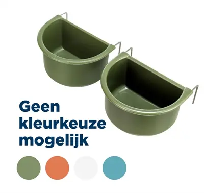 Trixie set hangbakjes met draadhouder 75 ml/85 ml – kunststof, assorti