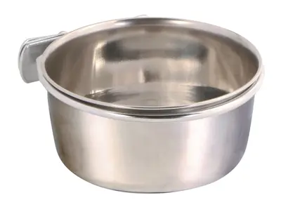 Trixie voerbak RVS 900 ml 14 cm – met schroefbevestiging voor kooi
