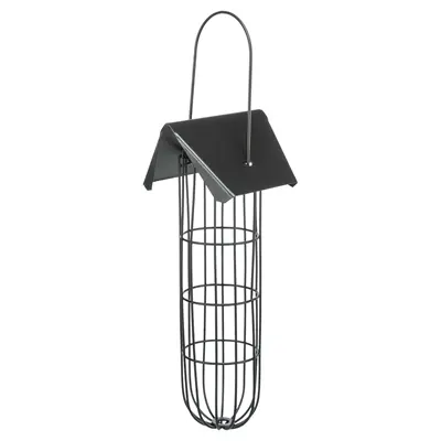 Trixie mezenbollenhouder met dak 4 bollen – metaal zwart, 11 x 10 x 25 cm - Afbeelding 4