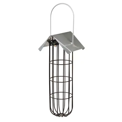 Trixie mezenbollenhouder met dak 4 bollen – metaal zwart, 11 x 10 x 25 cm - Afbeelding 5