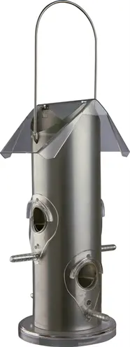 Trixie voerdispenser tuinvogels metaal zilver 25 cm 800 ml