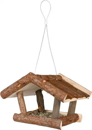Trixie voederhuis schorshout 32 x 20 x 23 cm – hangend, met overkapping