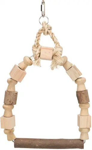 Trixie boogschommel met houten blokjes 20 x 29 cm – 3 stuks