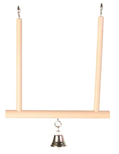Trixie trapezeschommel hout 12 x 13 cm – met belletjes