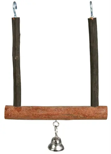 Trixie trapezeschommel schorshout 12 x 15 cm – met belletjes