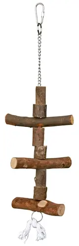 Trixie vogelspeelgoed schorshout met touw 40 cm