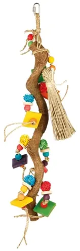 Trixie natuurspeelgoed schorshout, riet en zeegras 56 cm – kleurig
