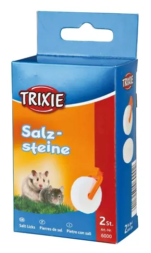 Trixie zoutliksteen met houder 54 g – 2 stuks, voor knaagdieren - Afbeelding 2
