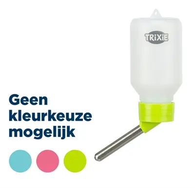 Trixie drinkfles kunststof 50 ml met draadbeugel – assorti kleuren