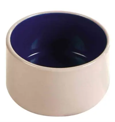 Trixie voerbak keramiek crème/blauw 7 cm, 100 ml