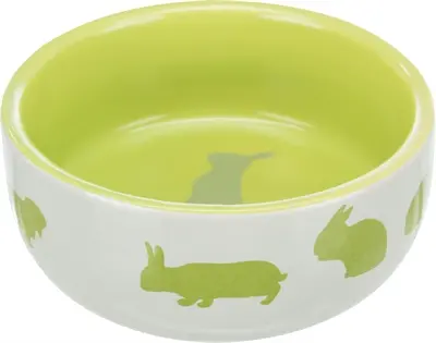 Trixie voerbak keramiek konijnenmotief 250 ml, 11 cm – assorti - Afbeelding 4