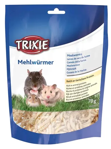 Trixie meelwormen gedroogd 6 x 70 g – insectensnack