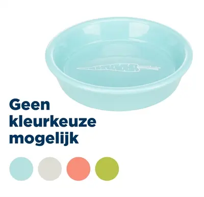Trixie voerbak wortelmotief keramiek 14 cm – 200 ml, assorti kleur